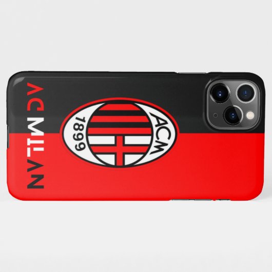 Coque iPhone 11Pro Max Couverture téléphonique AC Milan (Dos Horizontal)