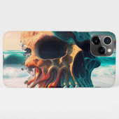 Coque iPhone 11Pro Max Crâne sur la plage (Dos Horizontal)