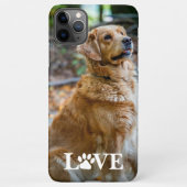 Coque iPhone 11Pro Max Custom Best Friend Photo Love Heart Paw Print Text (Dos)