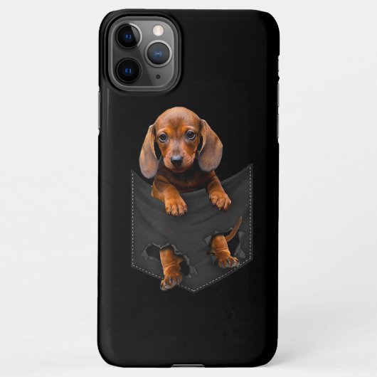 Coque iPhone 11Pro Max Dachshund Dans Ma Poche Dachshund Weiner Chien Cad (Dos)