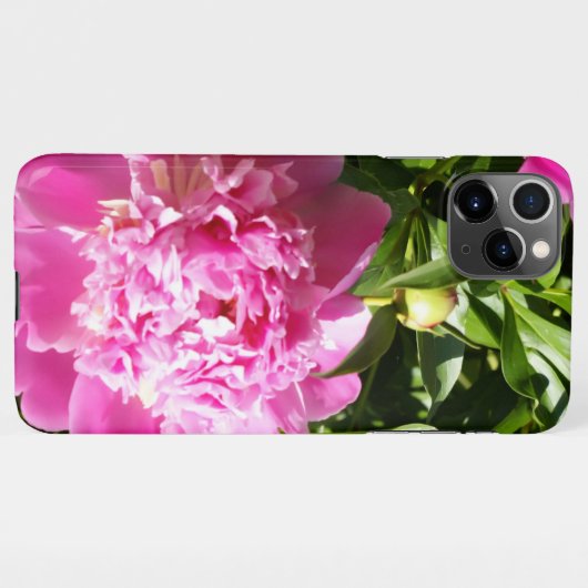 Coque iPhone 11Pro Max Dark rose peonies (Dos Horizontal)