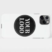 Coque iPhone 11Pro Max Design de code QR noir élégant | Marque élégante (Dos Horizontal)