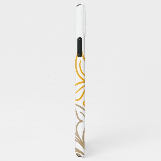 Coque iPhone 11Pro Max Design en feuille Boho d'or (Côté droit)