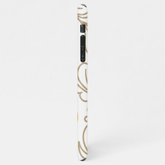 Coque iPhone 11Pro Max Design en feuille Boho d'or (Côté gauche)