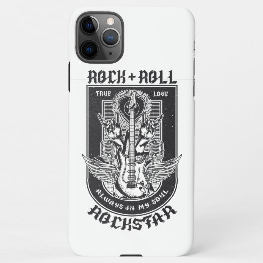 Coque iPhone 11Pro Max Design Guitar Rock (Dos)