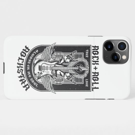 Coque iPhone 11Pro Max Design Guitar Rock (Dos Horizontal)