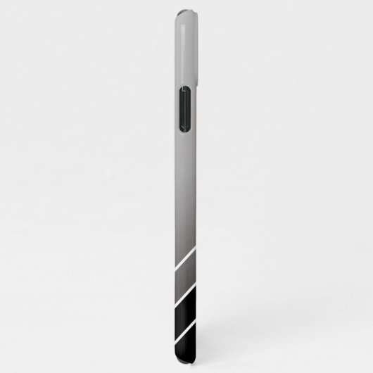 Coque iPhone 11Pro Max do-it-yourself Monogramme blanc cercle lignes diag (Côté droit)