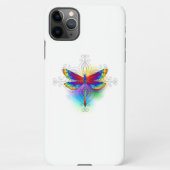 Coque iPhone 11Pro Max Dragonfly en arc-en-ciel (Dos)