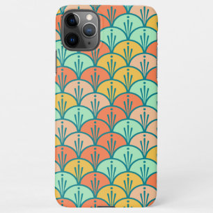 Coque iPhone 11Pro Max Echelle de poisson géométrique moderne et colorée