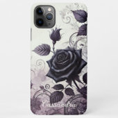 Coque iPhone 11Pro Max Elégant classique Rose Art Art Art Botanique (Dos)
