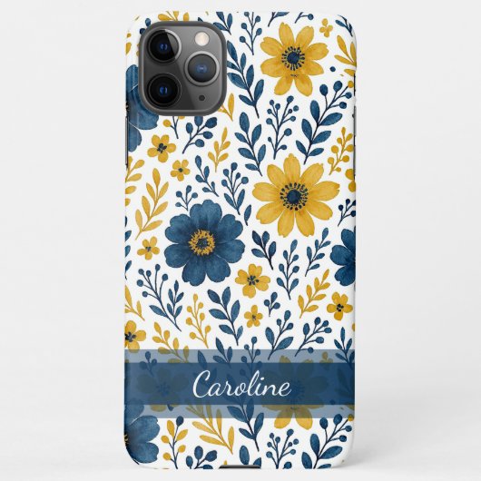Coque iPhone 11Pro Max Élégant Motif d'art floral méditerranéen (Dos)