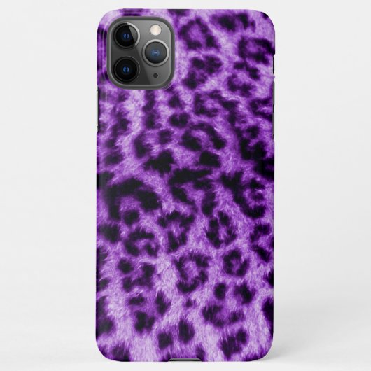 Coque iPhone 11Pro Max Empreinte de léopard pourpre (Dos)