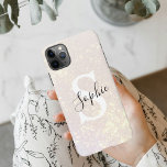 Coque iPhone 11Pro Max Étincelle de Parties scintillant moderne | Persona<br><div class="desc">Étincelle de Parties scintillant moderne | Fille initiale personnelle</div>
