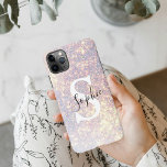 Coque iPhone 11Pro Max Étincelle de Parties scintillant moderne | Persona<br><div class="desc">Étincelle de Parties scintillant moderne | Fille initiale personnelle</div>