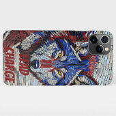 Coque iPhone 11Pro Max Étui pour téléphone Geometric Mosaic Alpha Wolf (Dos Horizontal)