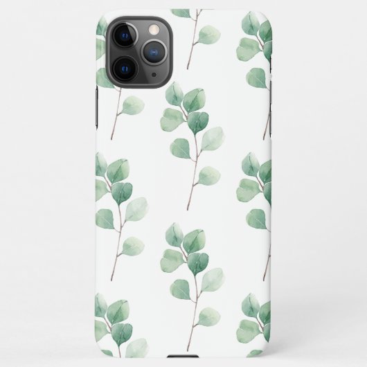 Coque iPhone 11Pro Max Eucalyptus Motif vert (Dos)