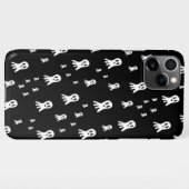Coque iPhone 11Pro Max Fantômes d'Halloween foncé (Dos Horizontal)