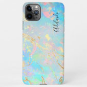 Coque iPhone 11Pro Max FAUX holographic opal stone (Dos)