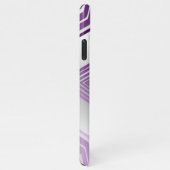 Coque iPhone 11Pro Max Feminine Monogramme violet strié géométrique (Côté droit)