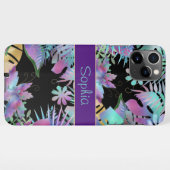 Coque iPhone 11Pro Max Feuilles Tropicaux Iridescendant, do-it-yourself N (Dos Horizontal)