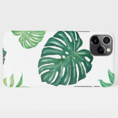 Coque iPhone 11Pro Max Feuilles tropicaux pour les cas téléphoniques (Dos Horizontal)