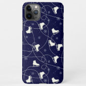 Coque iPhone 11Pro Max Figure Patinage sur bleu foncé (Dos)