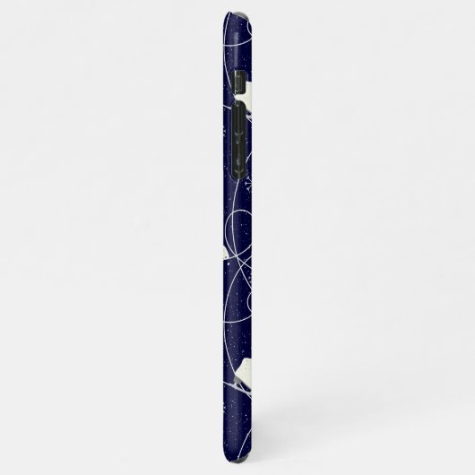 Coque iPhone 11Pro Max Figure Patinage sur bleu foncé (Côté gauche)