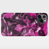 Coque iPhone 11Pro Max Fils roses, noirs, blancs et gris (Dos Horizontal)