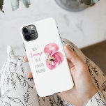 Coque iPhone 11Pro Max Flamant rose Aquarelle Exotique Rose Moderne Avec<br><div class="desc">Flamant rose Aquarelle Exotique Rose Moderne Avec Citation</div>