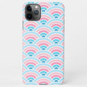 Coque iPhone 11Pro Max Flamant rose bleu rose rose  Motif des vagues conc (Dos)