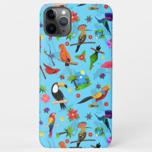Coque iPhone 11Pro Max Flamant rose Toucan Et Arara Motif Oiseaux Sans Me