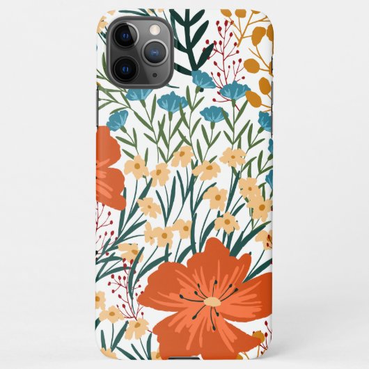 Coque iPhone 11Pro Max Fleur sauvage Motif sans couture (Dos)