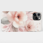 Coque iPhone 11Pro Max Fleurs Aquarelles Sophistiquées Classiques (Dos Horizontal)