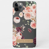 Coque iPhone 11Pro Max Fleurs Pastel Modernes & Cadeau Personnalisé Kraft (Dos)
