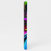 Coque iPhone 11Pro Max Floral moderne Art Abstrait Rouge Bleu Motif #15 (Côté droit)