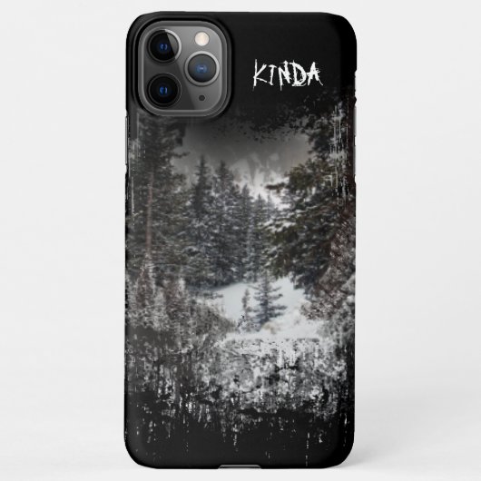 Coque iPhone 11Pro Max Forêt foncée | Boîtier téléphonique de forêt neige (Dos)