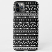 Coque iPhone 11Pro Max Formes Aztec Motif gris noir (Dos)