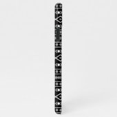 Coque iPhone 11Pro Max Formes Aztec Motif gris noir (Côté droit)