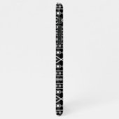 Coque iPhone 11Pro Max Formes Aztec Motif gris noir (Côté gauche)