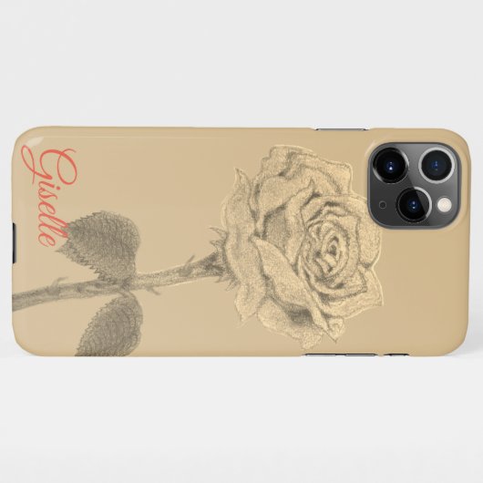 Coque iPhone 11Pro Max Funda Para iPhone rose (Dos Horizontal)