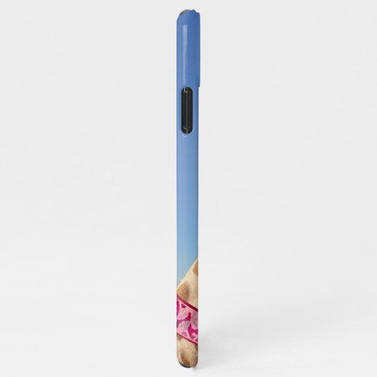 Coque iPhone 11Pro Max Giraffe en casquette rose étincelant (Côté droit)