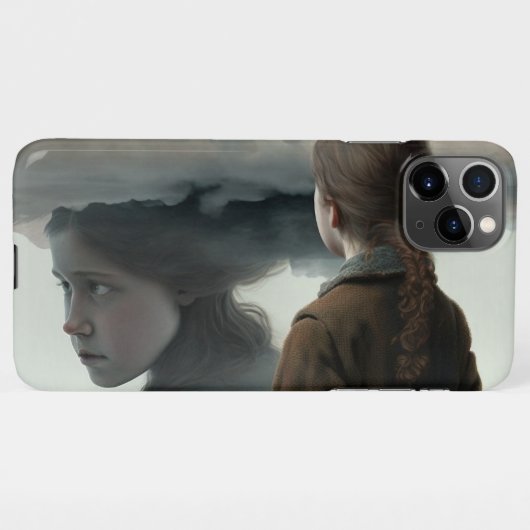 Coque iPhone 11Pro Max Girl with clouds (Dos Horizontal)
