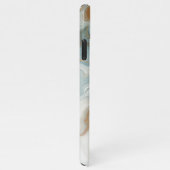 Coque iPhone 11Pro Max Gris Turquoise Blue Gold Marbre blanc Art Motif (Côté droit)