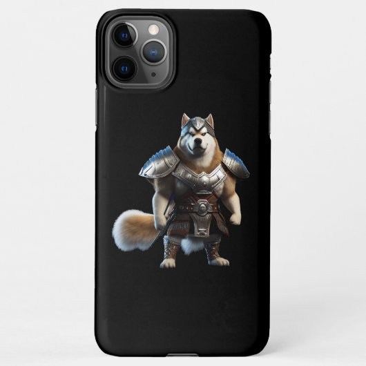 Coque iPhone 11Pro Max Guerrier Alaskan Malamute Chien, Militaire Alaskan (Dos)