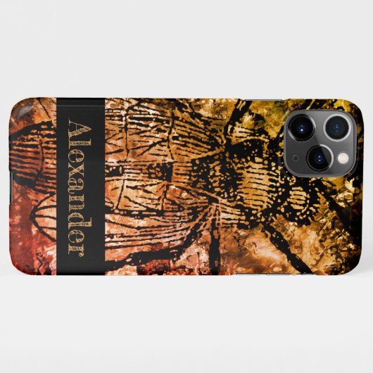 Coque iPhone 11Pro Max Halloween Déplaisant vol étrange art Abstrait (Dos Horizontal)