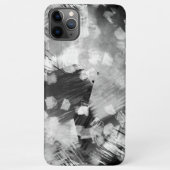 Coque iPhone 11Pro Max Hip Moderne Gris Noir Blanc Brosses Art Motif (Dos)