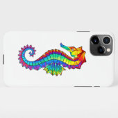 Coque iPhone 11Pro Max Hippocampe polygonal arc-en-ciel (Dos Horizontal)