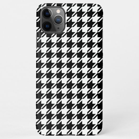 Coque iPhone 11Pro Max Houndstooth BW Rpt Motif (Dos)