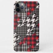 Coque iPhone 11Pro Max Houndstooth Plaid Motif Patchwork Collage (Dos)
