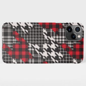 Coque iPhone 11Pro Max Houndstooth Plaid Motif Patchwork Collage (Dos Horizontal)